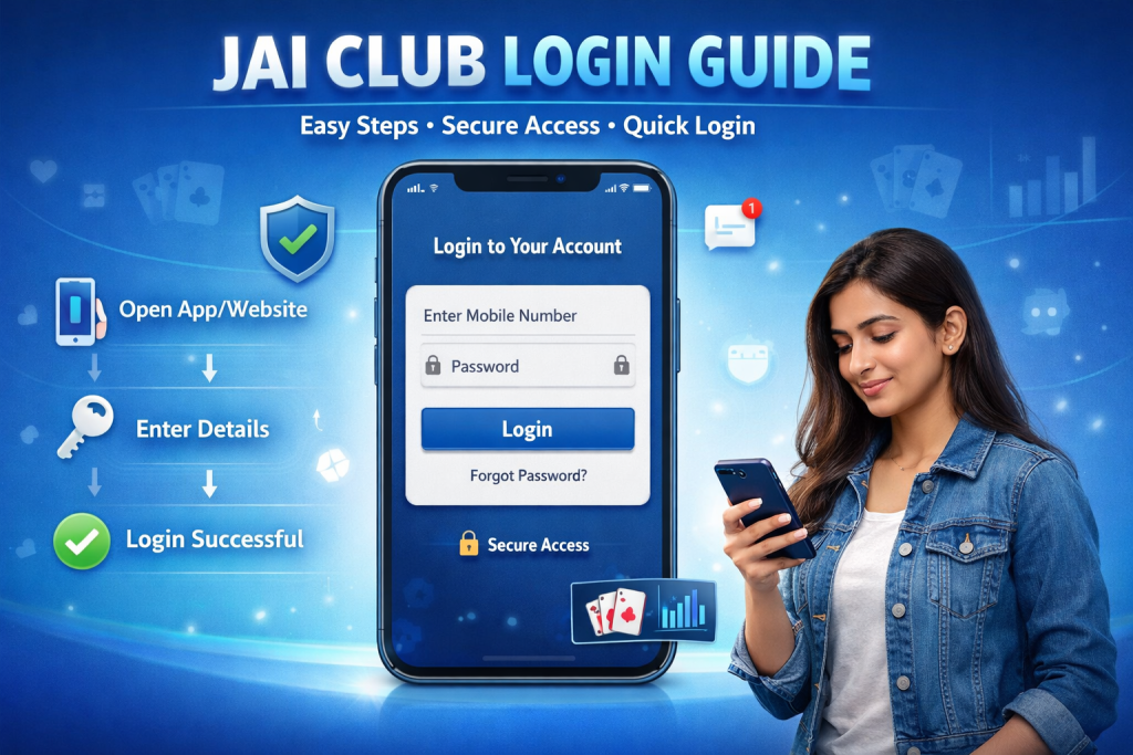 Jai Club login guide showing easy step-by-step process to access your Jaiclub account securely on mobile and desktop devices in 2026