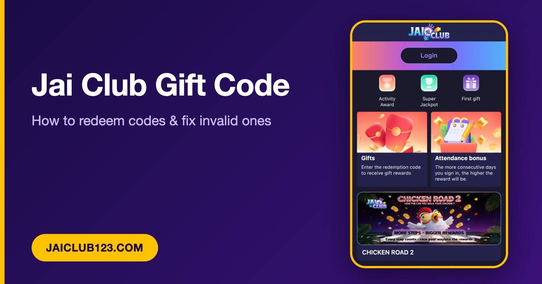 Jai Club gift code guide banner